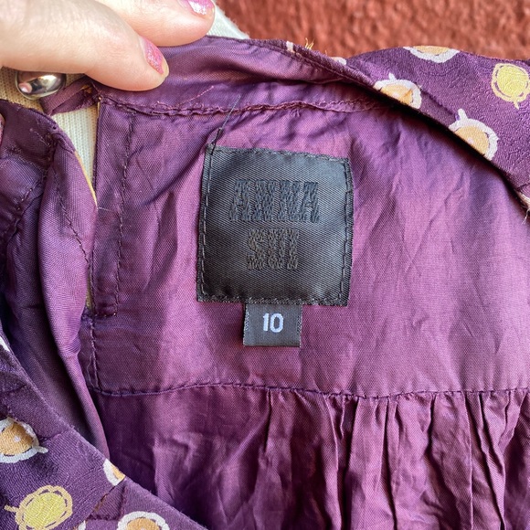 Vintage Anna Sui Metallic Gold Indian Tunic Shift Dress 10 - Picture 7 of 9